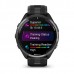 Garmin Forerunner 965 Carbon Gray DLC Titanium Bezel with Black Case and Black/Powder Gray Silicone Band