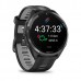 Garmin Forerunner 965 Carbon Gray DLC Titanium Bezel with Black Case and Black/Powder Gray Silicone Band