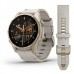 Смарт-годинник Garmin Fenix 8 43 мм AMOLED Сапфір Туманно-сірий/М'яке золото з шкіряним ремінцем QuickFit 20 мм
