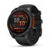 Смарт-годинник Garmin fenix 8 47мм AMOLED Slate grey з чорним силіконовим ремінцем