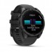 Смарт-годинник Garmin fenix 8 47мм AMOLED Slate grey з чорним силіконовим ремінцем