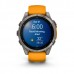 Смарт-годинник Garmin fenix 8 - 47мм, AMOLED Sapphire, Titanium з помаранчевим/графітовим силіконовим ремінцем