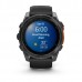 Смарт-годинник Garmin Fenix 8 51 мм AMOLED Чорний/Сірий з чорним силіконовим ремінцем
