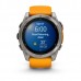 Смарт-годинник Garmin Fenix 8 51 мм AMOLED Сапфір Титан з помаранчевим/графітовим силіконовим ремінцем