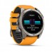 Смарт-годинник Garmin Fenix 8 51 мм AMOLED Сапфір Титан з помаранчевим/графітовим силіконовим ремінцем