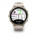 Смарт-годинник Garmin Forerunner 970 із золотистим титановим безелем, сірим корпусом і ремінцем кольору французький сірий/індиго