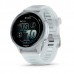 Смарт-годинник Garmin Forerunner 570 (42 мм), алюмінієвий безель небесно-блакитного кольору з біло-блакитним ремінцем