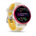 Смарт-годинник Garmin Forerunner 570 (42 мм), малиновий алюмінієвий безель з ремінцем кольору слонової кістки/манго