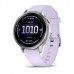 Смарт-годинник Garmin Venu 4 41 мм Silver з барвінковим силіконовим ремінцем