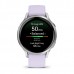 Смарт-годинник Garmin Venu 4 41 мм Silver з барвінковим силіконовим ремінцем