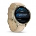 Смарт-годинник Garmin Venu 4 41 мм Lunar Gold з бежевим силіконовим та світло-піщаним шкіряним ремінцем 