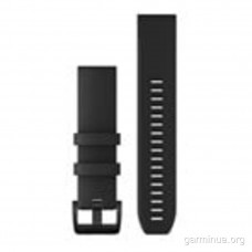 Ремешок Garmin QuickFit 22 мм (силикон, черный, черная фурнитура)