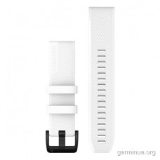 Ремешок Garmin QuickFit для Approach S62 (силикон, белый, чёрная фурнитура)
