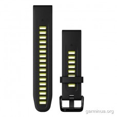Ремешок Garmin QuickFit 20 мм для epix Pro (Gen 2) (силикон, Black/Lime)