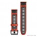 Ремінець Garmin QuickFit 20 мм для epix Pro (Gen 2) (силікон, Flame Red/Graphite)