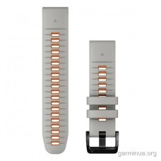 Ремешок Garmin QuickFit 22 мм для epix Pro (Gen 2) (силикон, Gray/Ember Orange)