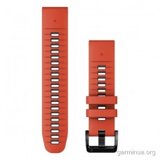 Ремешок Garmin QuickFit 22 мм для epix Pro (Gen 2) (силикон, Flame Red/Graphite)