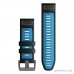 Ремінець Garmin QuickFit 26 мм для epix Pro (Gen 2) (силікон, Black/Blue)