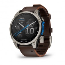Смарт-годинник Garmin D2 Mach 2, 47 мм, Titanium зі шкіряним ремінцем