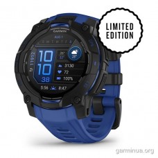 GPS-годинник Garmin Instinct 3 AMOLED 45 мм чорний (Black, ремінець Bolt Blue)