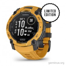 GPS-годинник Garmin Instinct 3 Solar 50 мм помаранчево-сірий (Sunburst/Gray)