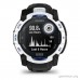GPS-годинник Garmin Instinct 3 Solar 50 мм білий (Whitestone, чорний ремінець)