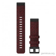 Ремінець Garmin QuickFit 22 мм для fenix 6 (нейлон, червоний меланж)