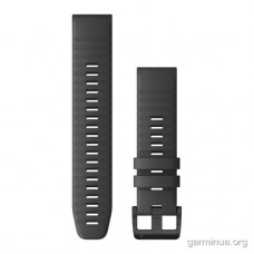 Ремінець Garmin QuickFit 22 мм для fenix 6 (Solar) (силікон, сланцево-сірий)