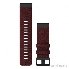 Ремешок Garmin QuickFit 26 мм для fenix 6X (нейлон, красный меланж)