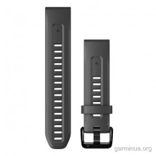 Ремешок Garmin QuickFit 20 мм для fenix 7S (силикон, графитовый)