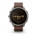 Смарт-часы Garmin fēnix 9 Pro inReach 47 мм, титановый безель, кожаный ремешок Walnut Смарт-часы Garmin fēnix 9 Pro inReach 47 мм, титановый безель, кожаный ремешок Walnut