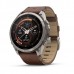 Смарт-годинник Garmin fēnix 9 Pro inReach 51 мм, титановий безель, шкіряний ремінець Walnut