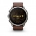Смарт-годинник Garmin fēnix 9 Pro inReach 51 мм, титановий безель, шкіряний ремінець Walnut