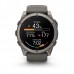 Смарт-годинник Garmin fēnix 9 51 мм, титановий безель, силіконовий ремінець Pebble Grey