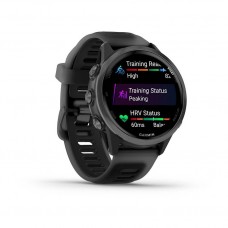 Смарт-годинник Garmin Forerunner 570 (42 мм), алюмінієвий безель сланцево-сірого кольору з чорним ремінцем
