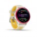 Смарт-годинник Garmin Forerunner 570 (42 мм), малиновий алюмінієвий безель з ремінцем кольору слонової кістки/манго