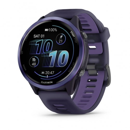 Смарт-годинник Garmin Forerunner 570 (47 мм), алюмінієвий безель індиго з ремінцем кольору пурпурний королівський/індиго