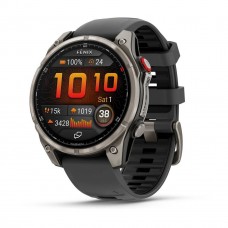 Смарт годинник Garmin Fenix 8 Pro 47 мм AMOLED сапфір Graphite titanium чорний силіконовий ремінець