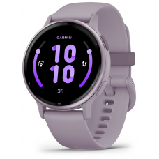 Garmin Vivoactive 5 Metallic Orchid Aluminum Bezel with Orchid Case and Silicone Band
